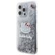2. Hello Kitty Liquid Glitter Charms Kitty Head case for iPhone 15 Pro Max - silver