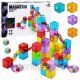 Magnetic Construction Blocks Cubes Ball Track Colorful 60 pcs.