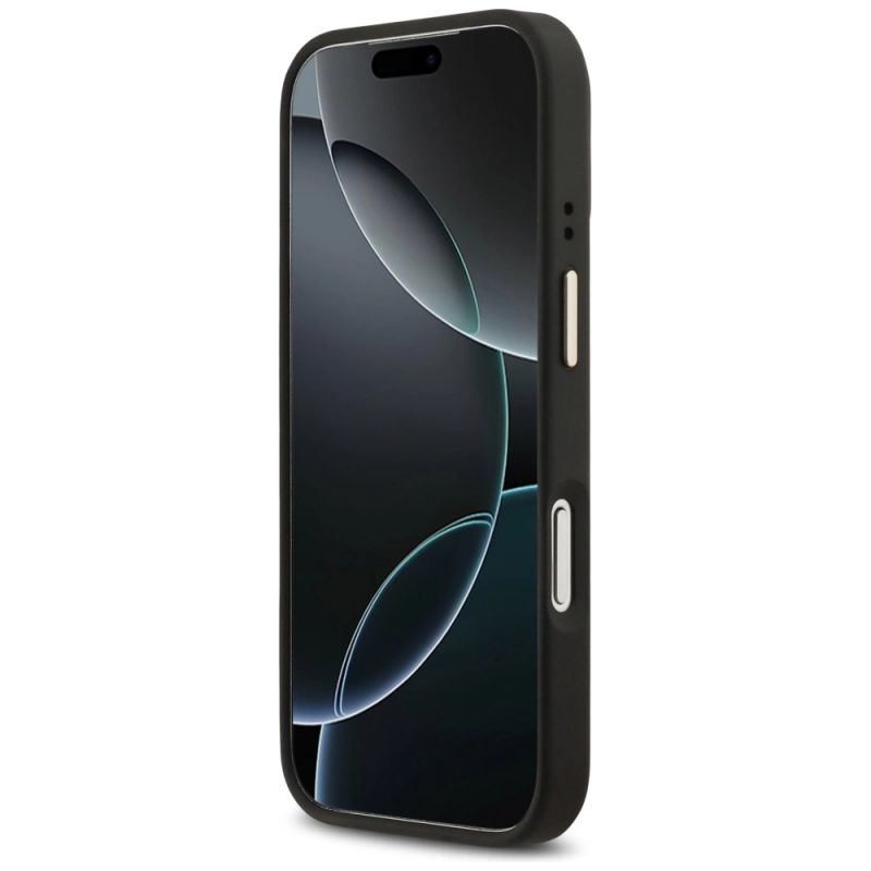 5. Guess Peony Hot Stamp MagSafe Case for iPhone 17 Pro - Black