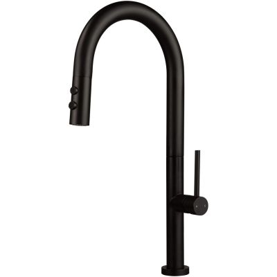 Kitchen faucet with pull-out spout - 2 types of stream