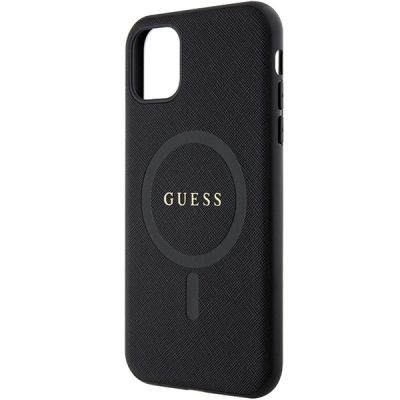6. Guess GUHMN61PSAHMCK case for iPhone 11 / Xr - black Saffiano MagSafe