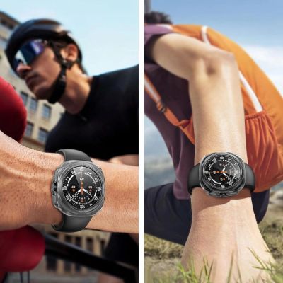 2. Tech-Protect Defense Case for Samsung Galaxy Watch 8 46mm - Transparent