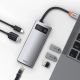 10. Baseus Metal Gleam 6-in-1 USB-C - USB-C PD 100W HUB 1x HDMI 4K 30Hz 3x USB-A 3.2 1x RJ45 - gray