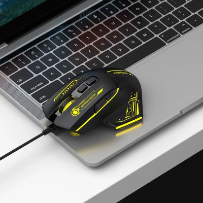 12. Wozinsky WMGK-1181W Wired Optical Gaming Mouse 7200 DPI with Backlight - Black and Yellow