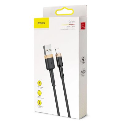 9. Baseus Cafule USB-A / Lightning 2A QC 3.0 cable 3 m - black and gold
