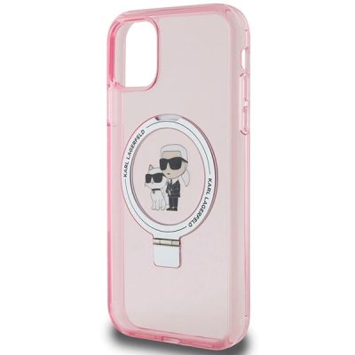 6. Karl Lagerfeld Ring Stand Karl&Choupette MagSafe case for iPhone 11 / Xr - pink