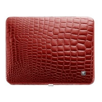 Zwilling Classic Inox Manicure Set – Leather Case, 10 Pieces – Red