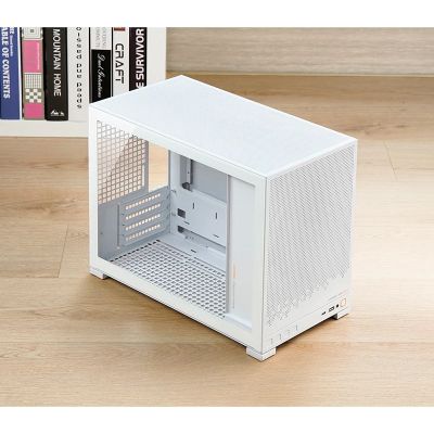 31. Jonsbo D32 STD PC Case, White, Mini Case, mATX, Tempered Glass – White