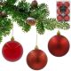 5. DECORATIVE PLASTIC BAUBLE SAFE 6 PCS 80MM RED