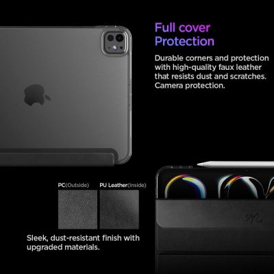 12. Spigen Liquid Air Folio Case for iPad Pro 11” (2024) iPad Pro 11” (2025) - Black
