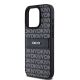 6. DKNY Leather Mono Stripe & Metal Logo case for iPhone 15 Pro Max - black