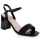 4. Women's black high heel sandals Vinceza 62228