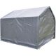 16. GARDEN GARAGE PAVILION 3.50x3.50x2.60M GRAY SASKA GARDEN