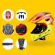 4. Rockbros TT-32SOYB-M children's bicycle helmet with detachable chinbar, size M - yellow-orange