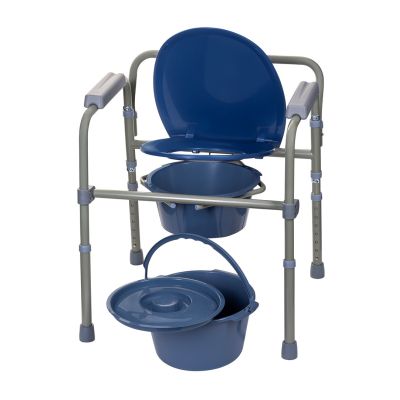 7. 3-in-1 folding toilet chair