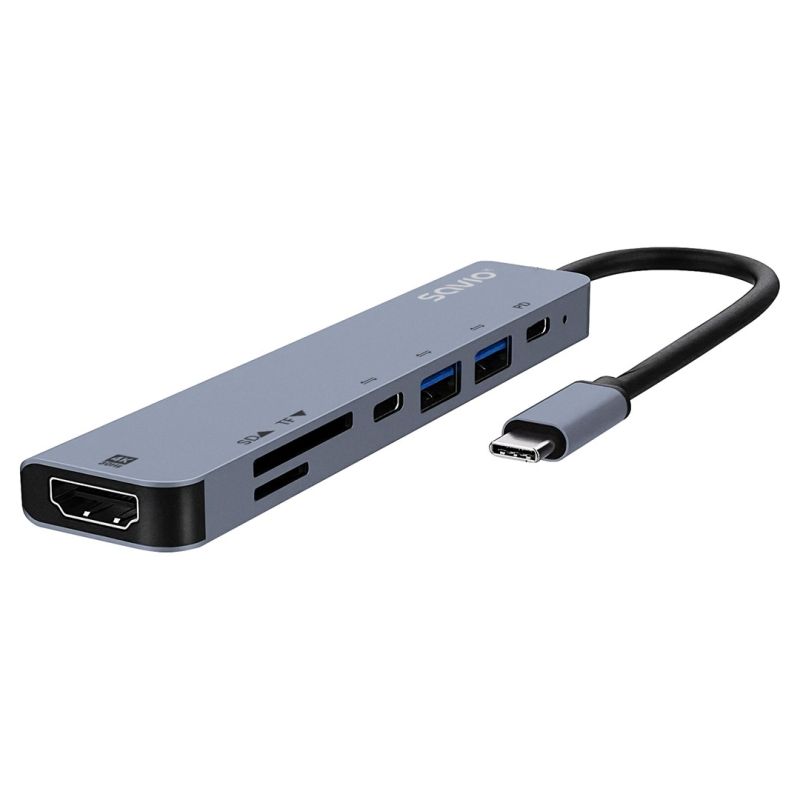 2. SAVIO HUB USB-C 7 IN 1 AK-82