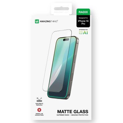 11. AmazingThing Radix Matte Glass tempered glass for iPhone 16 Pro