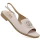 Women's leather flat nude sandals S.Barski 61-6018