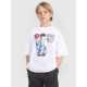 Boy's oversize T-shirt with print 4F 4FJRAW25TTSHM3062-10S