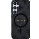 2. Guess 4G Collection Leather Metal Logo MagSafe Case for Samsung Galaxy S24 - Black