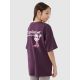 2. Girls' oversize T-shirt with print 4F 4FJRSS25TTSHF2586-50S