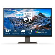 Philips P Line 439P1/00 LED display 108 cm (42.5") 3840 x 2160 px 4K Ultra HD Black