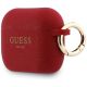 3. Guess Silicone Glitter Ring Case for AirPods Pro 3 - Red and Glitter