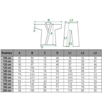 2. Kimono Masters karate kyokushinkai 8 oz - 200 cm 06200-200