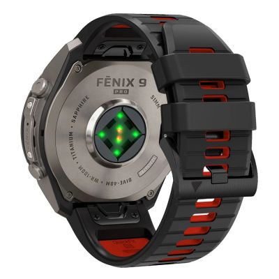 2. Tech-Protect Iconband Pro Strap for Garmin Fenix 5X / 5X Plus / 6X / 6X Pro / 7X / 8 / 8 Pro / 9 / 9 Pro (51 mm) – Black-Red