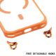 7. iPhone 17 Case with Adjustable Crossbody Lanyard and MagSafe Compatible Camera Frame as a Stand - Orange