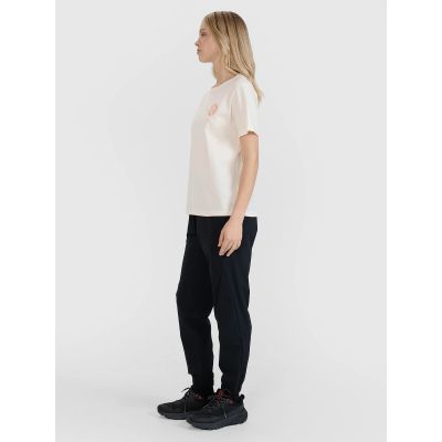 4. Women's oversize printed T-shirt 4F 4FWSS25TTSHF1994-11S