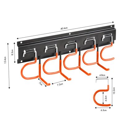 3. MACLEAN WALL ORGANIZER FOR GARDEN TOOLS MACLEAN WALL ORGANIZER FOR GARDEN TOOLS, STEEL, WITH HOOKS, MAX. O