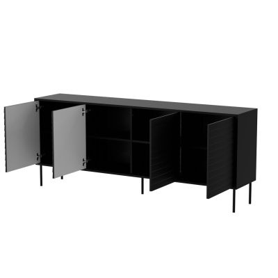 2. 4D CORTINA chest of drawers 200x40x81 black