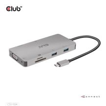 CLUB3D CSV-1594 USB 3.2 Gen 1 (3.1 Gen 1) Type-C Docking Station Black, Gray