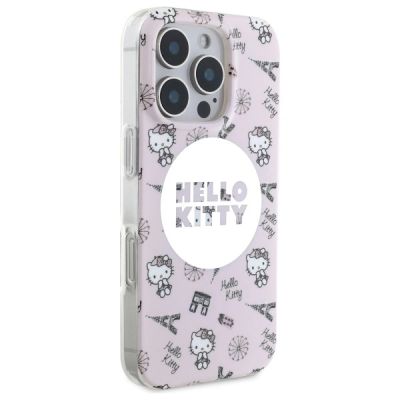 4. Hello Kitty IML All Over Paris Magsafe iPhone 16 Pro Case - Pink