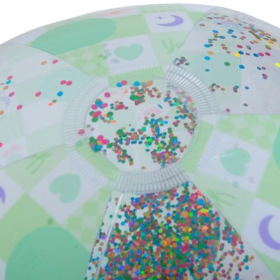 3. INFLATABLE BEACH BALL 50CM GLITTER GREEN 53197
