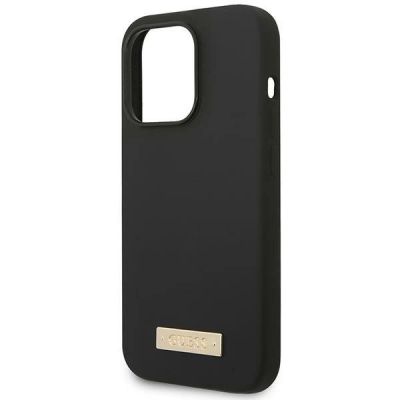 6. Guess GUHMP14XSBPLK iPhone 14 Pro Max 6.7" black/black hard case Silicone Logo Plate MagSafe