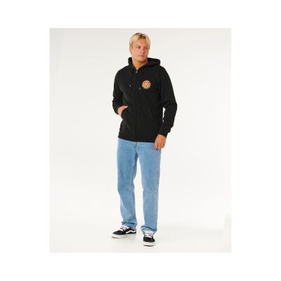 4. RIP CURL Wettie Passage Icon Zip Thru Men's Sweatshirt Black
