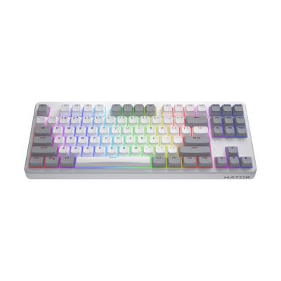 11. HATOR Rockfall 3 TKL Wireless Keyboard Universal USB + RF Wireless + Bluetooth QWERTY English White