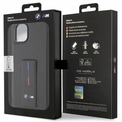 8. BMW Grip Stand Hot Stamp Case for iPhone 14 Plus / 15 Plus - Black
