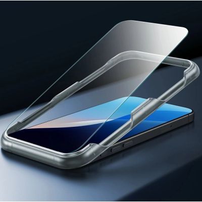 6. ESR Classic Hybrid Halolock MagSafe Case + Tempered Glass for iPhone 16 - Clear