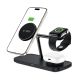 2. Tech-Protect QI15W-A45 3in1 Wireless Charger with MagSafe for Apple Devices - Black