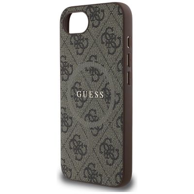 6. Guess 4G Ring Classic Logo MagSafe iPhone 16e Case - Brown