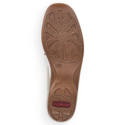 15. Rieker W RKR442B openwork leather shoes white