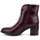 3. Women's high-heeled patent leather burgundy ankle boots M.Daszyński MR2337