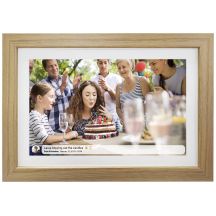Denver photo frame with FRAMEO 10.1" 16GB light wood
