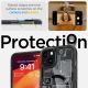 12. Spigen Ultra Hybrid Mag Case with MagSafe for iPhone 15 Plus - Dark Gray (Zero One Pattern)