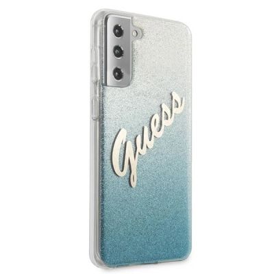 4. Guess GUHCS21MPCUGLSBL S21+ G996 blue/blue hardcase Glitter Gradient Script