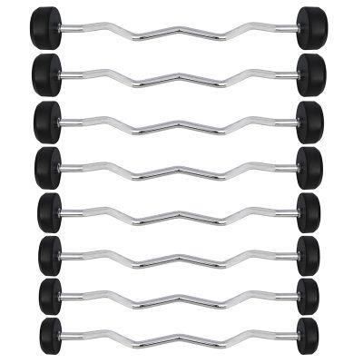34. Rubber-coated fixed barbell/bar HMS GSL-10 10 kg