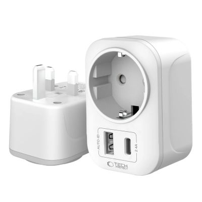 3. Tech-Protect TA100 UK Adapter - White